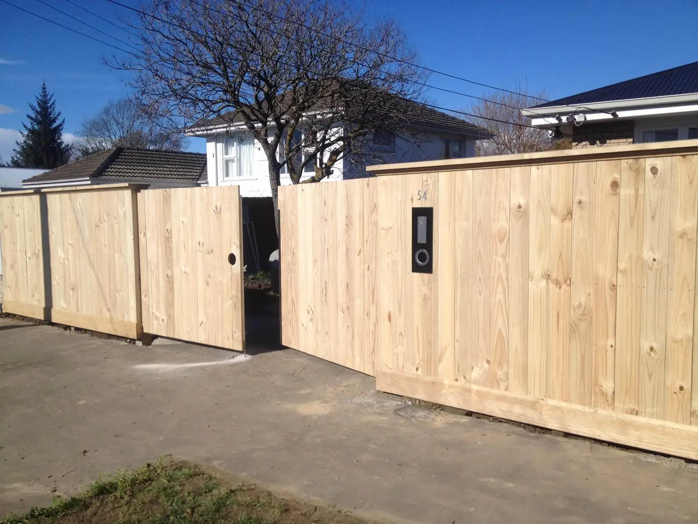 Timber privacy fence in Sockburn, Christchurch