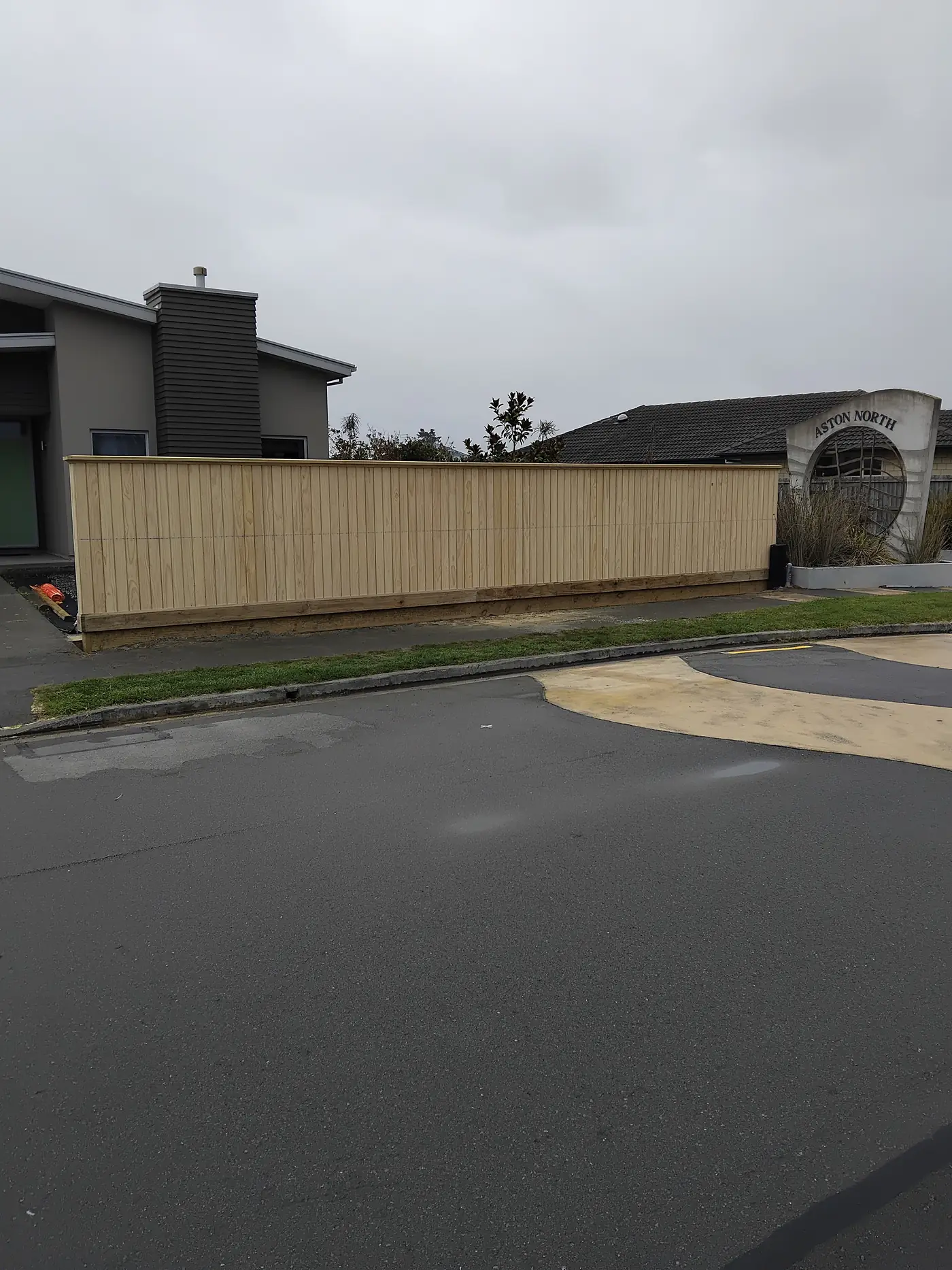 Dressed timber boundary fence